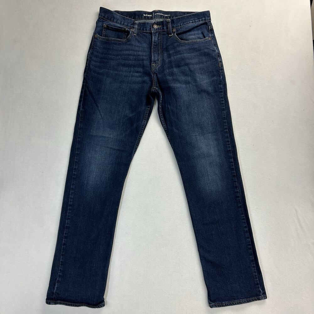 Old Navy Straight Leg Jeans Men's Size 34x34 Casual Denim Medium Wash Classic